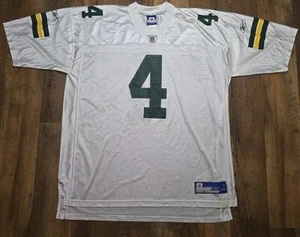 Vintage Reebok Brett Favre Green Bay Packers NFL Football White Jersey 2 XL XXL - Picture 1 of 2