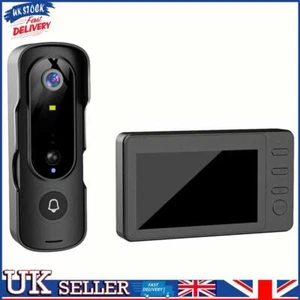 Wireless Doorbell with Camera Monitor with 4.3in Screen Intercom System for Home - Picture 1 of 12
