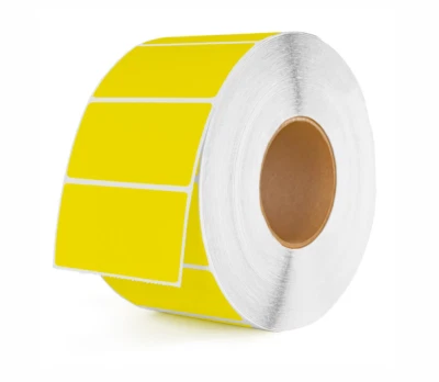 ZEBRA 4x2 (4x2") Yellow Direct Thermal Labels 3" Inch Core - (1) Roll of 2750 - Image 1 of 3