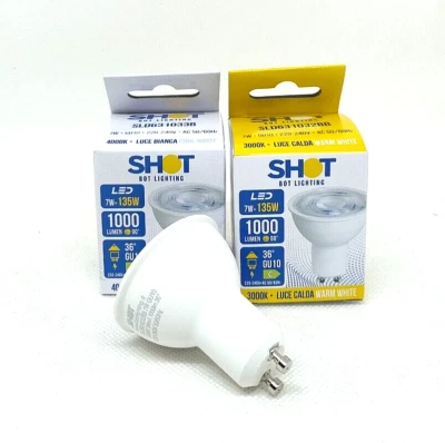 AIRAM Lampadina LED SHOT BOTL LIGHTING GU10 Faretto 7W 1000 Lumen 36° Calda Bianca