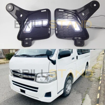 For Toyota Hiace 2010-2013 LED DRL Daytime Running Light Front Bumper Fog Lamp — 第 1/4 张图片