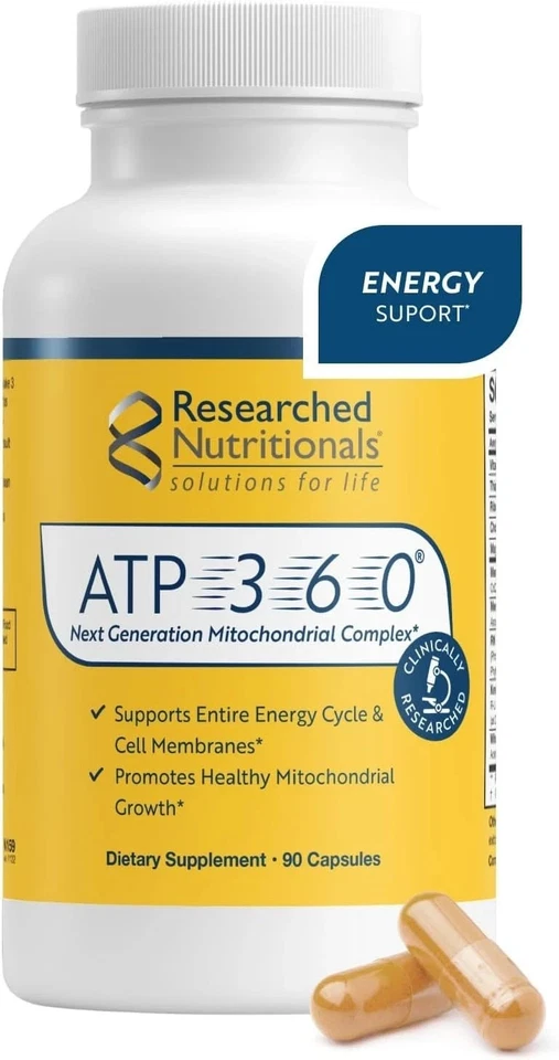 ATP 360 by Researched Nutritionals Mitochondrial & Cellular Energy 90 Capsules - Image 1 of 4