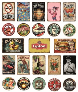 Blechschilder Retro Bar Deko Reklame Metallschild Vintage Nostalgie 20x30cm - Bild 1 von 63