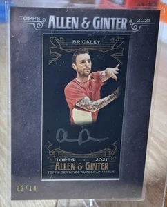 Chris Brickley 2021 Topps Allen & Ginter Black Framed Mini Auto 02/10 - Picture 1 of 2