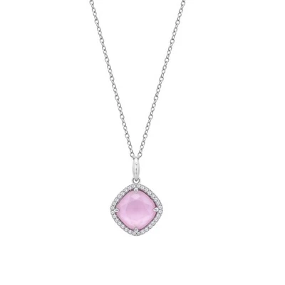 Collana Donna Lotus Silver LP3921-1/3 In Argento Con Cristallo Rosa - Immagine 1 di 4