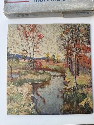 RARO QUE DIVERTIDO OUTONO CORES IMAGEM QUEBRA-CABEÇA MADEIRA WALTER EMERSON BAUM ARTISTA - Imagem 1 de 4