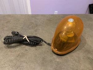 12 Volt Emergency Revolving Amber Warning Light Truck Plowing Magnetized Works! - Picture 1 of 8