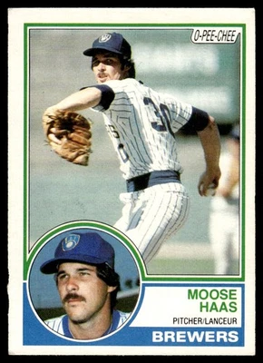 1983 O-Pee-Chee Moose Haas Milwaukee Brewers #317 - Image 1 of 2