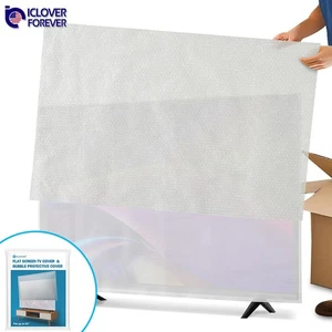 Funda de espuma para TV de pantalla plana + envoltura de amortiguación de burbujas para renovación de almacenamiento de mudanzas - Imagen 1 de 7