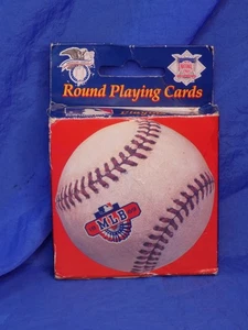 Baraja de 54 cartas redondas MLB en forma de béisbol EE. UU. Playing Card Co. - Imagen 1 de 5