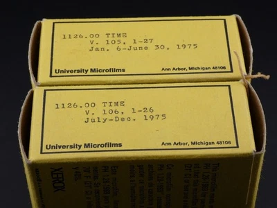 Vintage Time Magazine 1975 Micro Film Annual Set Microfiche Lot Jan - Dec - Image 1 of 4