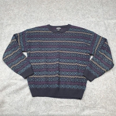 Vintage Jantzen Sweater Mens Large Aztec Geometric Grandpa Pullover Jumper Crew - Image 1 of 4