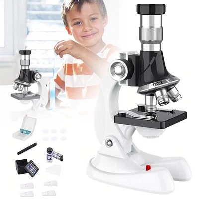 Lab Microscope 1200X Magnification Biological Microscope Beginner Microscope Kit - Image 1 of 4