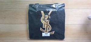 YSL Novelty Tote Bag Cosmetics Novelty Logo Bag Black 13.39in × 13.58in - Picture 1 of 9