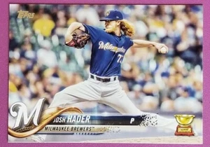 2018 Topps Series 2 Base #357 Josh Hader Rookie Card- Milwaukee Brewers Sharp! - Picture 1 of 2