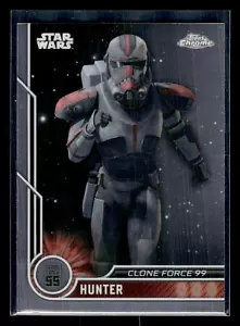 2023 Topps Chrome Star Wars #81 Hunter Clone Force 99 Mint+ New - Picture 1 of 2