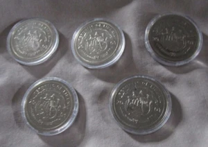 NEW LOW PRICE 5 GEORGE BUSH $10 REPUBLIC OF LIBERIA COINS 2001 ENCASED C.O.A. - Picture 1 of 3