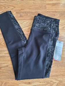 Sketchers Ladies GoFlex High Waisted Waist 26" Leggings Black Floral S Pant Yoga - Picture 1 of 2