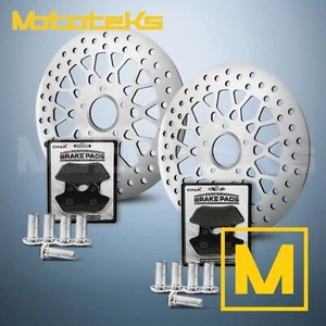 JUEGO ROTOR HARLEY MESH 11.5 CON PASTILLAS DE FRENO PARA MODELOS SOFTAIL DELANTERO Y TRASERO - Imagen 1 de 5