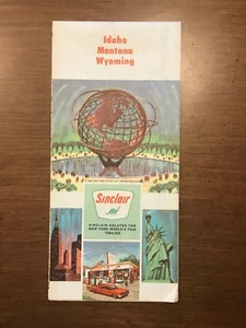 Mapa vintage de gasolinera Sinclair Idaho/Montana/Wyoming 1964-65 - Imagen 1 de 2