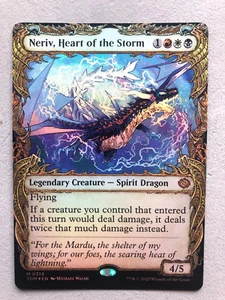 Mtg Carte Magic Dragons of Tarkir Neriv Heart of the Storm Showcase Eng FOIL NM - Picture 1 of 2