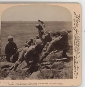 Worcesters Charging a Kopje Norval's Point Boer War Stereoview c1900 - Picture 1 of 4
