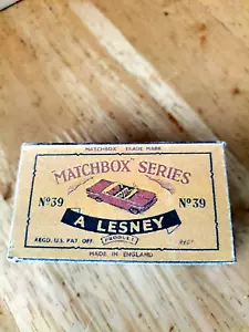 Matchbox Lesney - No39 Pontiac Convertible - Replica / Copy Box only - Picture 1 of 2
