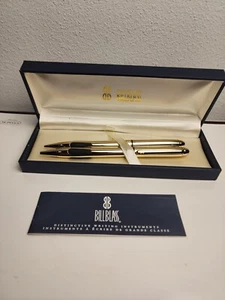 NEW Bill Blass Gold Tone Rubber Grip Pen & Mechanical Pencil Set - Picture 1 of 9