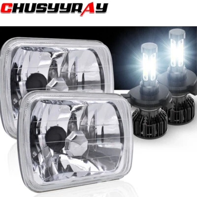 Par de faros LED alto/bajo DRL para camioneta Dodge D150 D250 D350 1981-1993 5x7 7x6" Foto 1 de 4