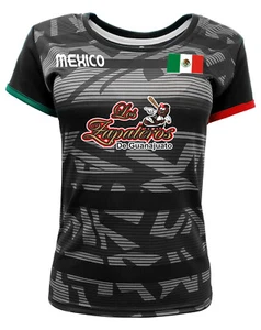 Women Jersey Mexico Zapateros de Guanajuato 100% Polyester Black/Grey - Picture 1 of 3