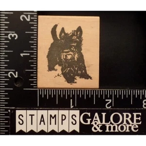 The Stamp Pad Co Rubber Stamps DISTRESSED STANDING SCOTTISH TERRIER DOG PET #W16 - Picture 1 of 2
