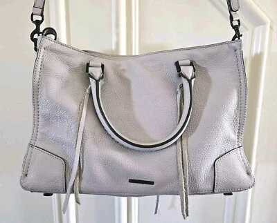 Bolsa tiracolo Rebecca Minkoff feminina Regan 2 vias cinza pomba MSRP 345$ - Imagem 1 de 4