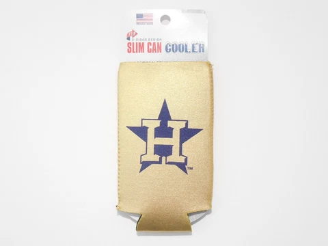 Houston Astros Gold Rush Collection World Series Champions 2022 Slim Can Koozie Cover