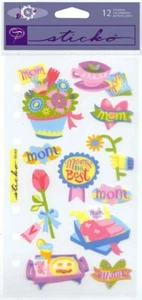 Vintage Sticko flache Aufkleber MUTTERTAG MUTTERTAG Thema 62623 SCHNELLER KOSTENLOSER Versand! - Bild 1 von 1