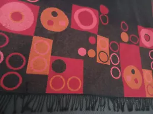 Französischer Poncho Fransenpolyester moderne Decke 48"" x 72"" Frankreich - Bild 1 von 4