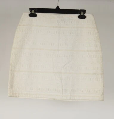 Gap女式裙4白色A字内衬孔眼100%纯棉针织 — 第 1/4 张图片