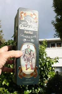 Vintage Glenfiddich Pure Malt Scotch Whiskey Tin Empty Container - Picture 1 of 17