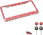 Bling Car License Plate Frame, Handcrafted Crystal Stainless Steel License Plat