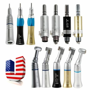 USA Dental Slow Low Speed Contra Angle latch/push Straight Handpiece Air Motor - Picture 1 of 28