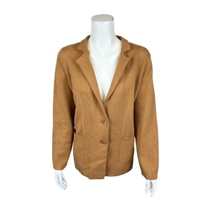 Suéter Blazer Top Para Mujer Joan Rivers Tejido Milano Sólido Anacardo Talla Mediana - Imagen 1 de 2