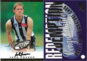 2000 Select Draft Pick Signature (DS1) Josh FRASER Collingwood #122 :**: - Picture 1 of 2