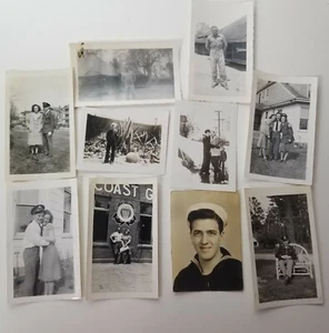 Lote de 10 Snap Shop Militares Hombres Mujeres Esposas Familia Segunda Guerra Mundial - Imagen 1 de 9