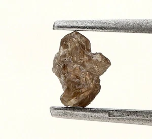 ROUGH RAW UNCUT DIAMOND 0.55CT BROWNISH GRAY SPARKLING POLYGONAL SHAPE FOR JEWEL - Picture 1 of 13