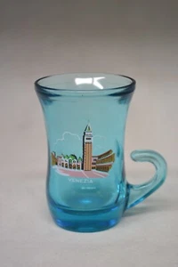 Teal Glass Venezia Souvenir Shot Glass - Picture 1 of 5