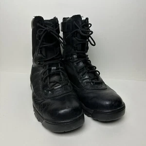 Bates Boots E02261 Side Zipper Hot Weather Black Leather Tactical Men’s Sz 10.5 - Picture 1 of 17