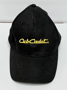 Cub Cadet gold letters Black Hat Baseball Cap One Size Hook Loop by Hit Wear - Picture 1 of 7