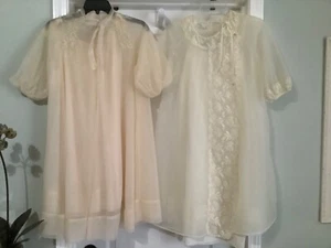 VTG Radcliffe Sheer Gown- Robe Set Small, and VanRoalte Gown-Robe Set *Repair T3 - Picture 1 of 19