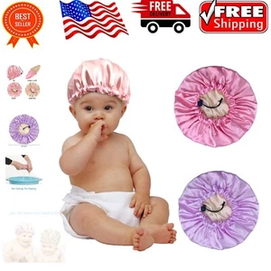 Adjustable Kids Sleep Cap Trio - Soft Satin Bonnets for Hair Health and Style - Picture 1 of 9