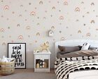 FLFK 4 Sheets Rainbow Star Wall Decals Peel and Stick Wall Stickers for Kids Roo