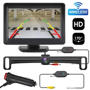 Cámara de reversa inalámbrica para automóvil visión trasera HD sistema de estacionamiento visión nocturna + monitor de 4,3 - Imagen 1 de 16
